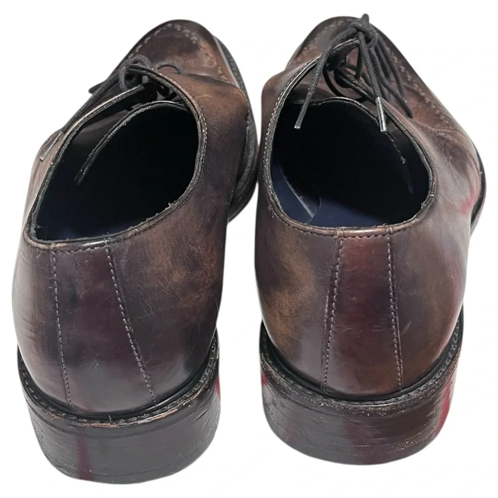 Messico Men’s Genuine Brown Leather Derby Shoes  Size 10.5